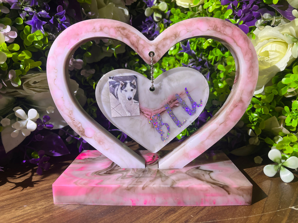 Personalised Heart Photo Block
