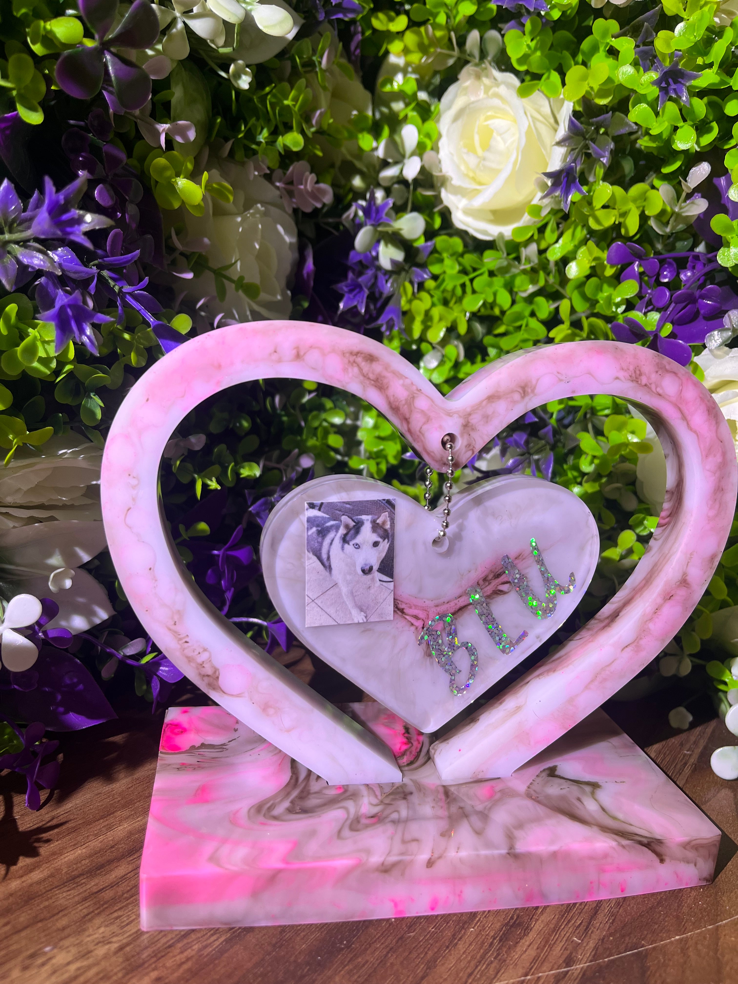 Personalised Heart Photo Block