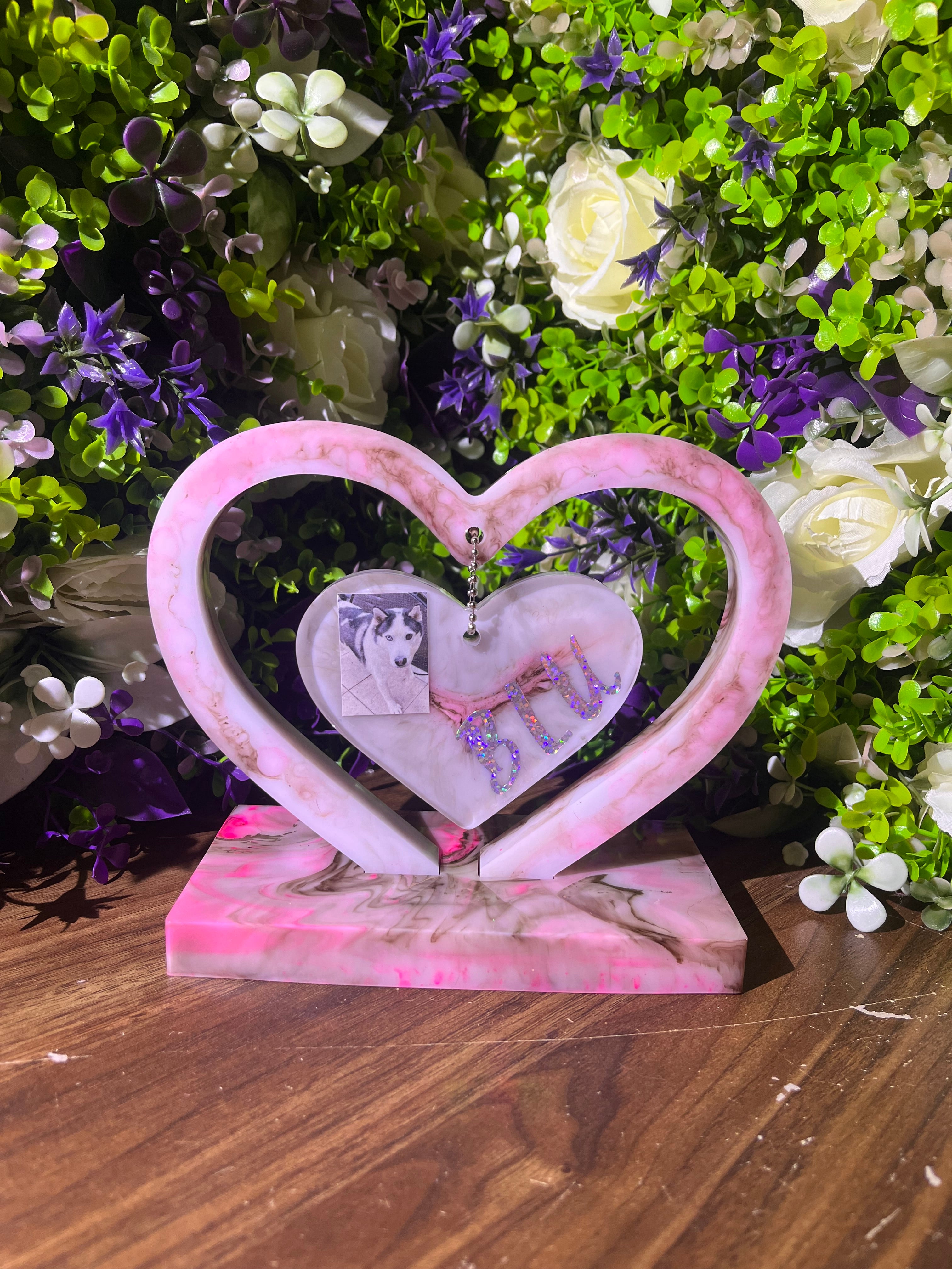 Personalised Heart Photo Block